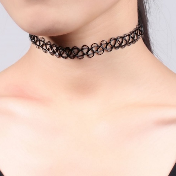 6 Pack Hot Exotic Stretch Elastic Choker Necklace - Picture 1 of 4